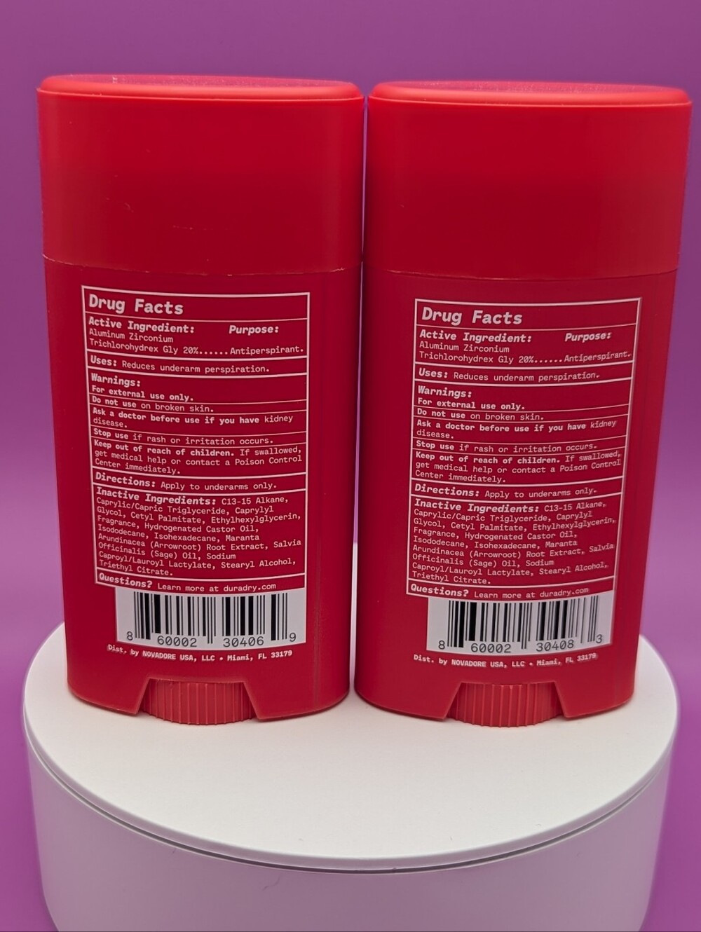 2 FS Duradry AM Deodorant & Antiperspirant Sticks Barca & Clear Sky Scent New - Picture 2 of 5